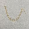 Pulseira 3 correntes de bolinha folheada a ouro 18K