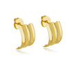 Brinco meia argola Siena folheado a ouro 18k