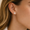 Brinco Pérola 8mm folheado a ouro 18k