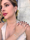 Pulseira Aro Mini Bolinhas folheada a prata