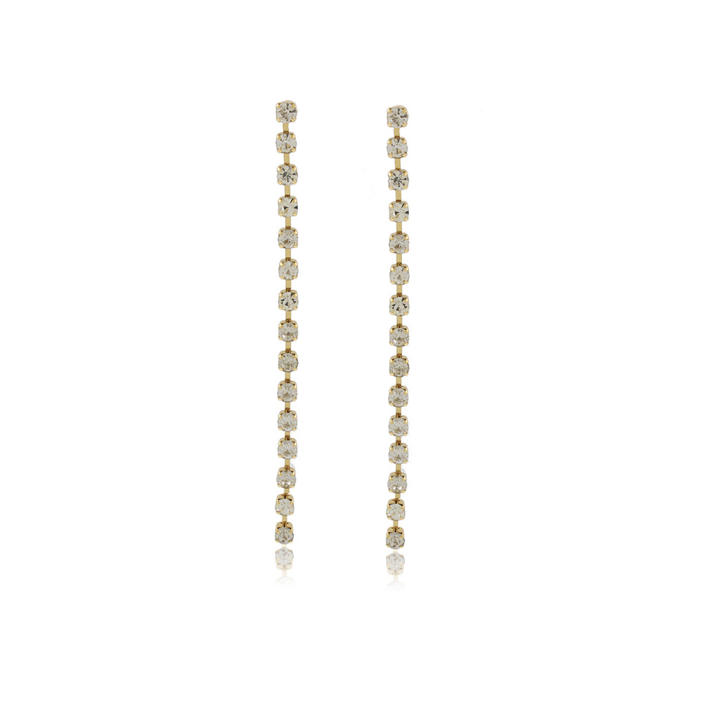 Brinco riviera M folheado a ouro 18k
