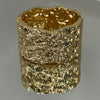 Bracelete Martelado Largo folheado a ouro 18K