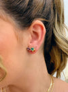 Brinco Fly colors folheado a ouro 18K