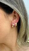 Brinco Argola wave lisa P folheado a ouro 18K