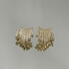 Brinco Earcuff 8 fileiras cravejadas folheado a ouro 18K