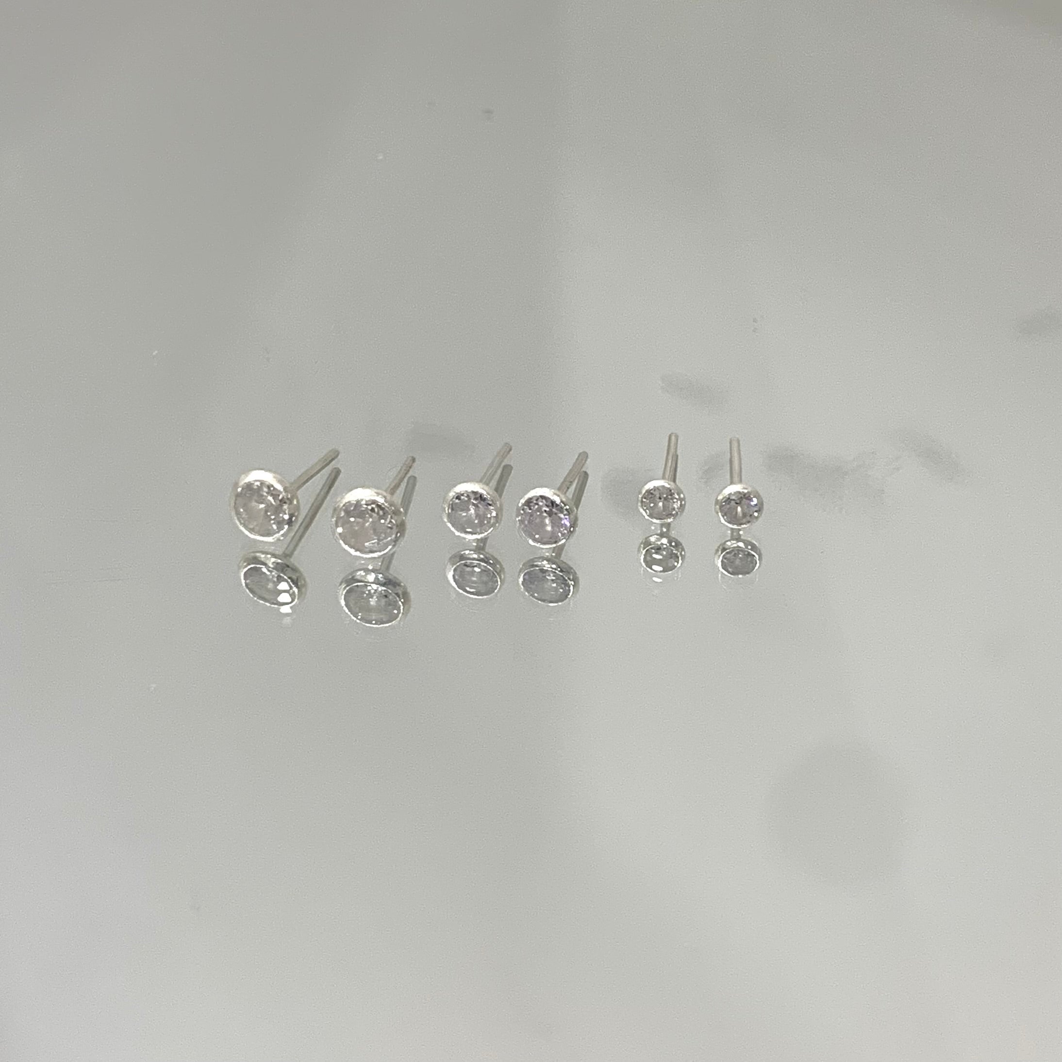 Brinco trio ponto de luz embutido em prata 925