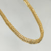 Choker Trama cilíndrica folheada a ouro 18K