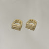 Brinco Argola 2 linhas folheado a ouro 18K