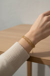 Pulseira de Elos Tripla folheada a ouro 18K