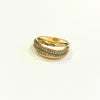 Anel Waves folheado a ouro 18K
