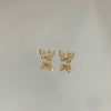 Brinco Borboleta garden folheado a ouro 18K