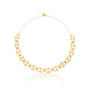 Choker elos unidos folheada a ouro 18K