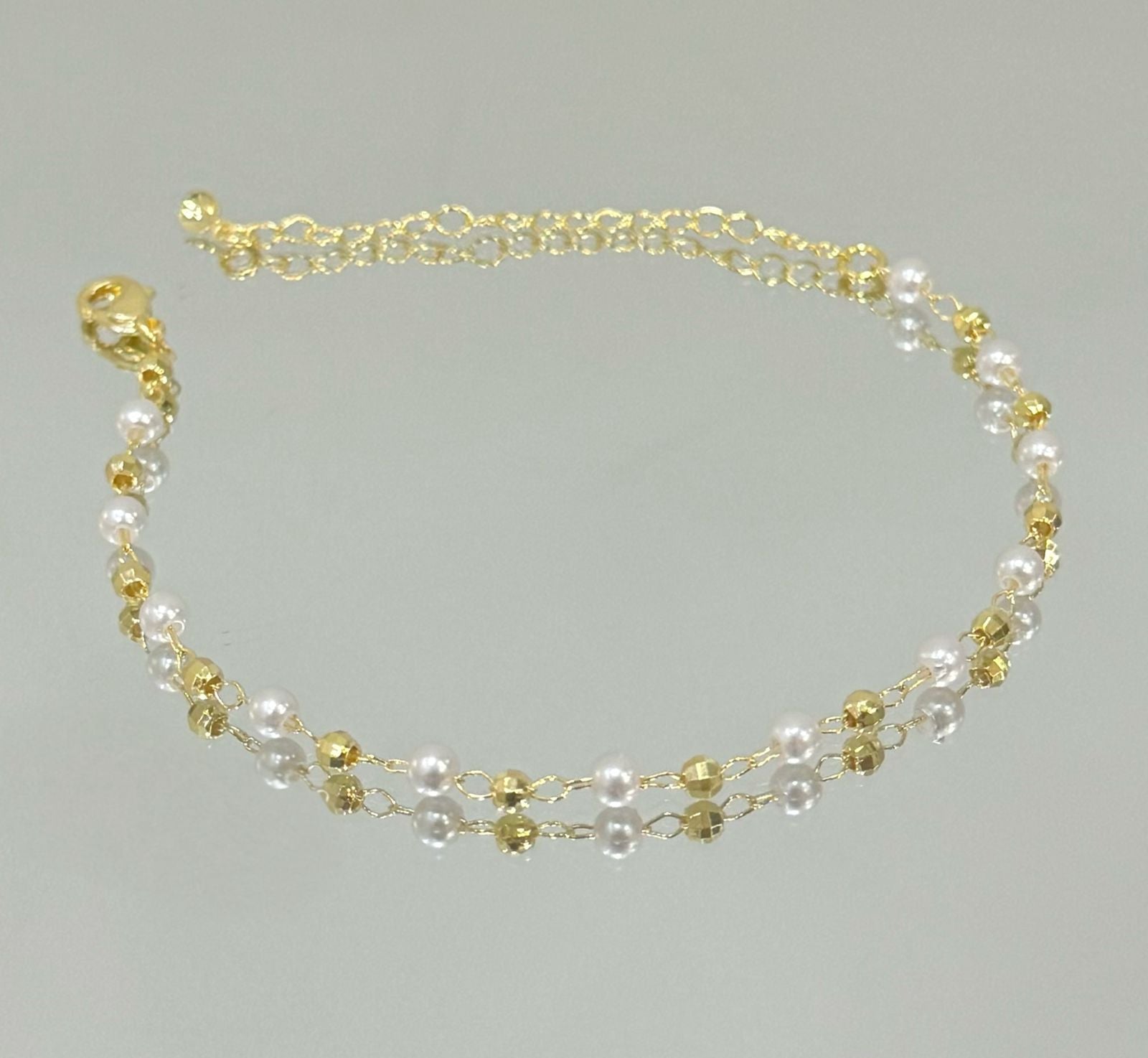 Pulseira Perolinhas folheada a ouro 18K