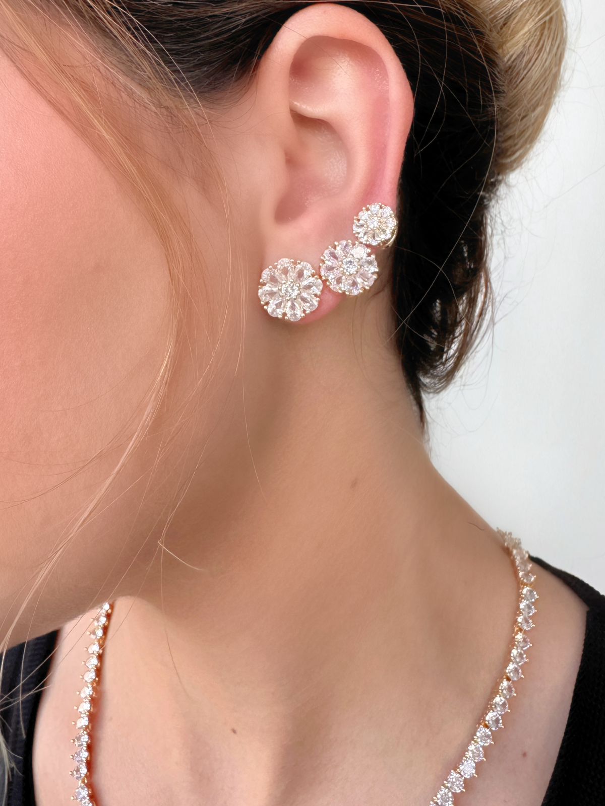 Brinco Trio Pizza folheado a ouro 18K