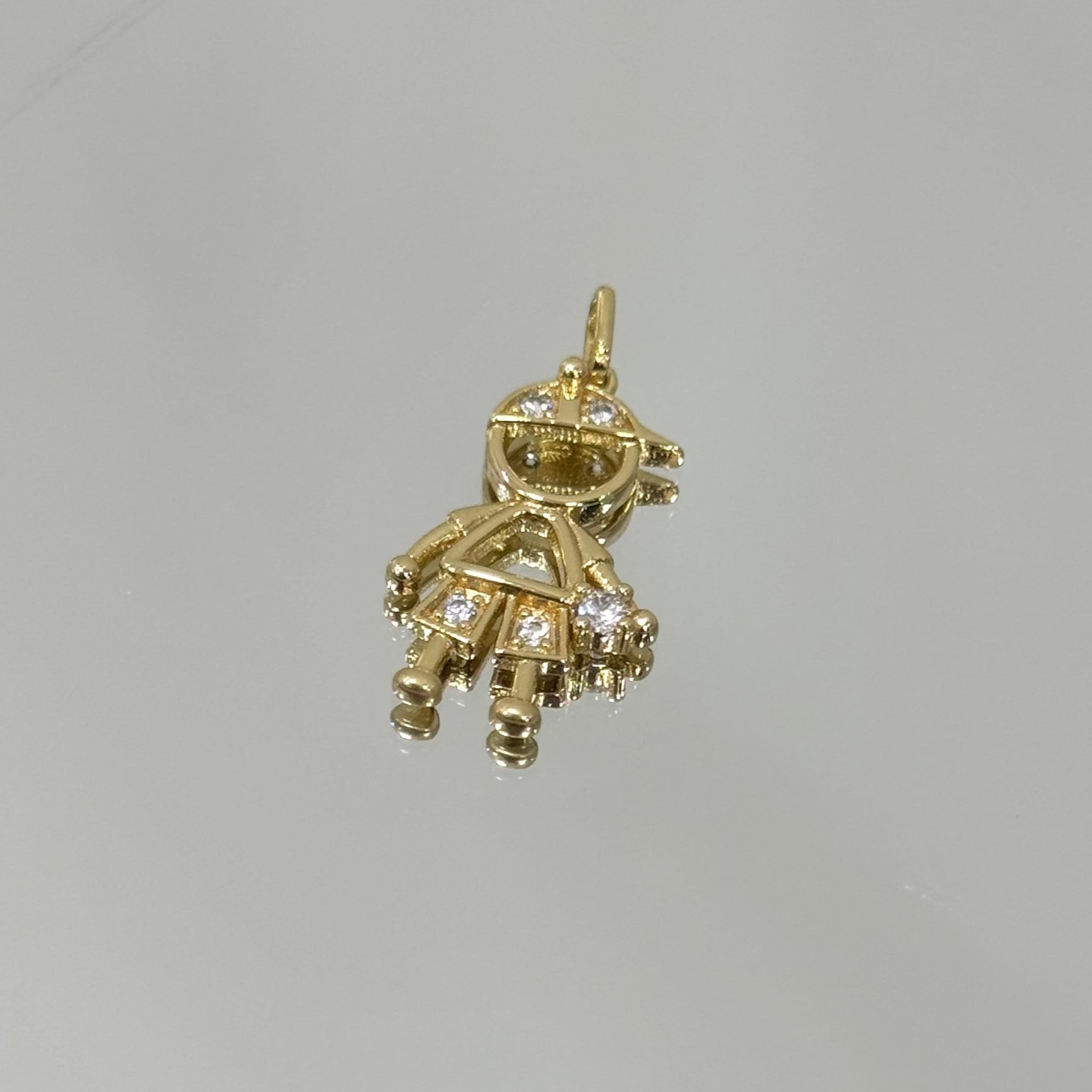 Pingente Menino com bala folheado a ouro 18K