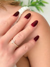 Anel Flor folheado a ouro 18K