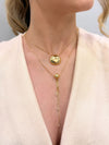 Conjunto Meia Esfera lisa folheado a ouro 18K