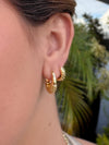 Brinco Argola Mini bolinhas P folheado a ouro 18K
