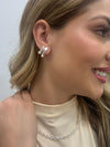 Brinco Earhook gota folheado a prata