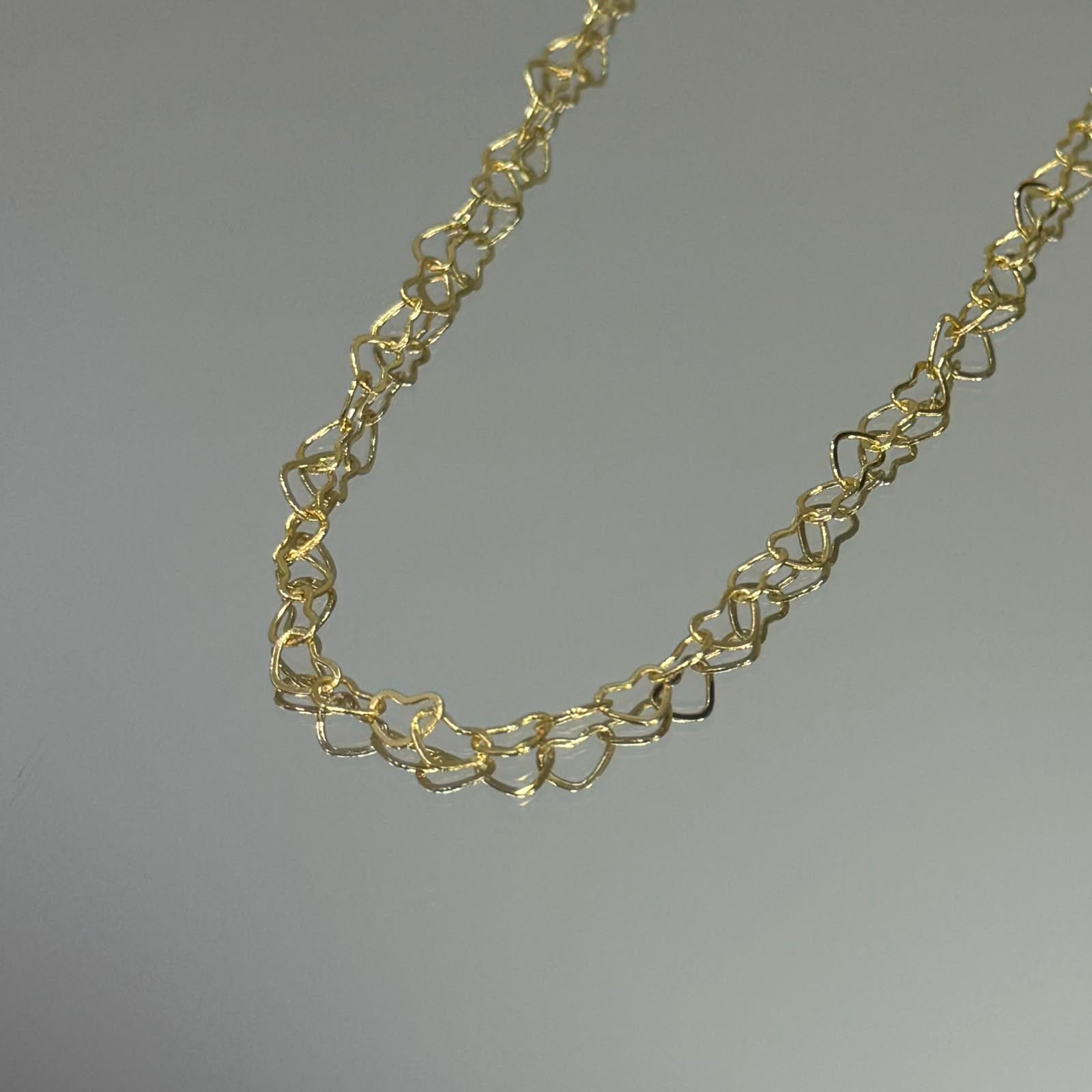 Choker Elos corações folheada a ouro 18K