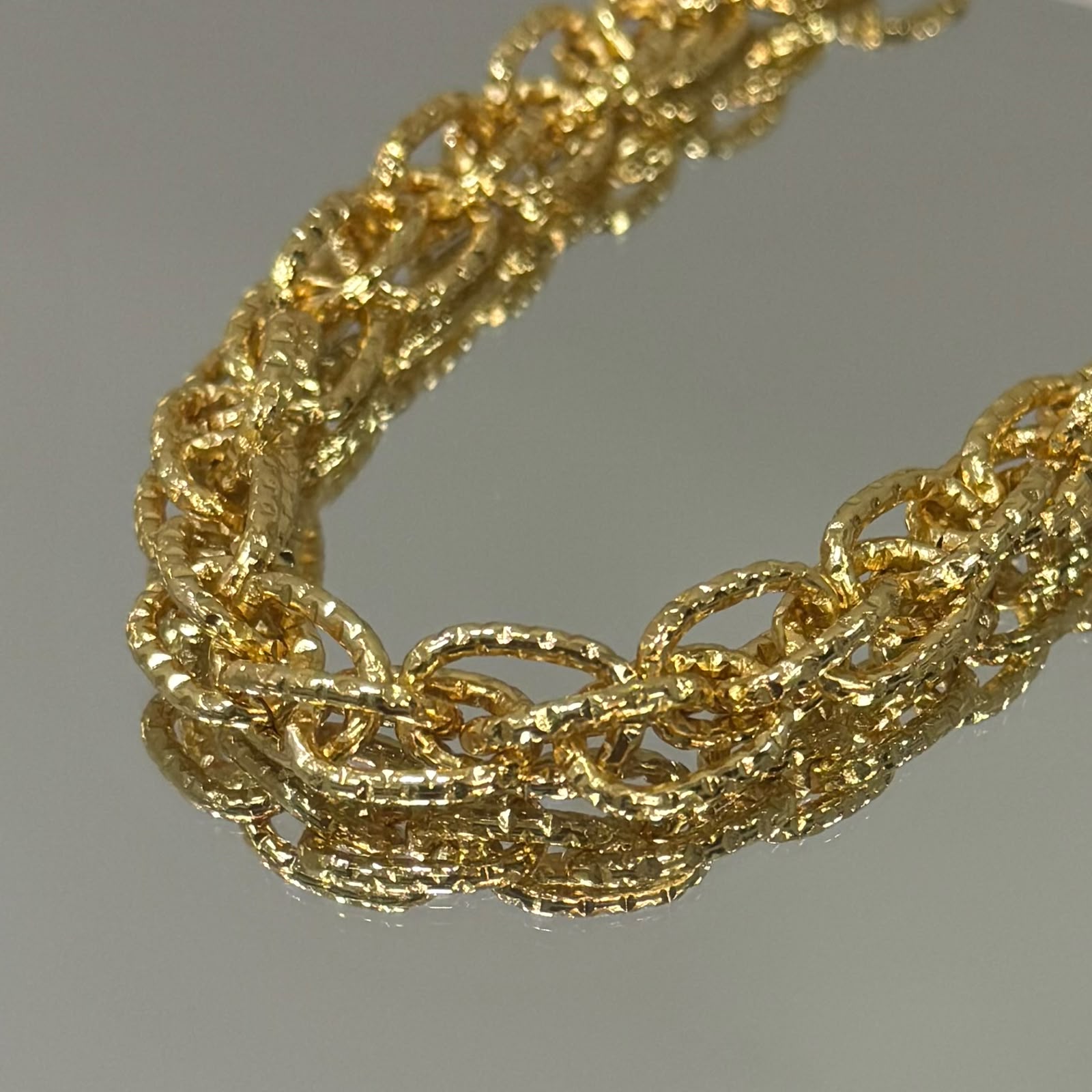 Choker Multielos folheada a ouro 18K