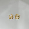 Brinco Argola corações vazados folheado a ouro 18K