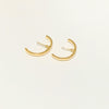 Brinco Ear Hook Frisado folheado a ouro 18k