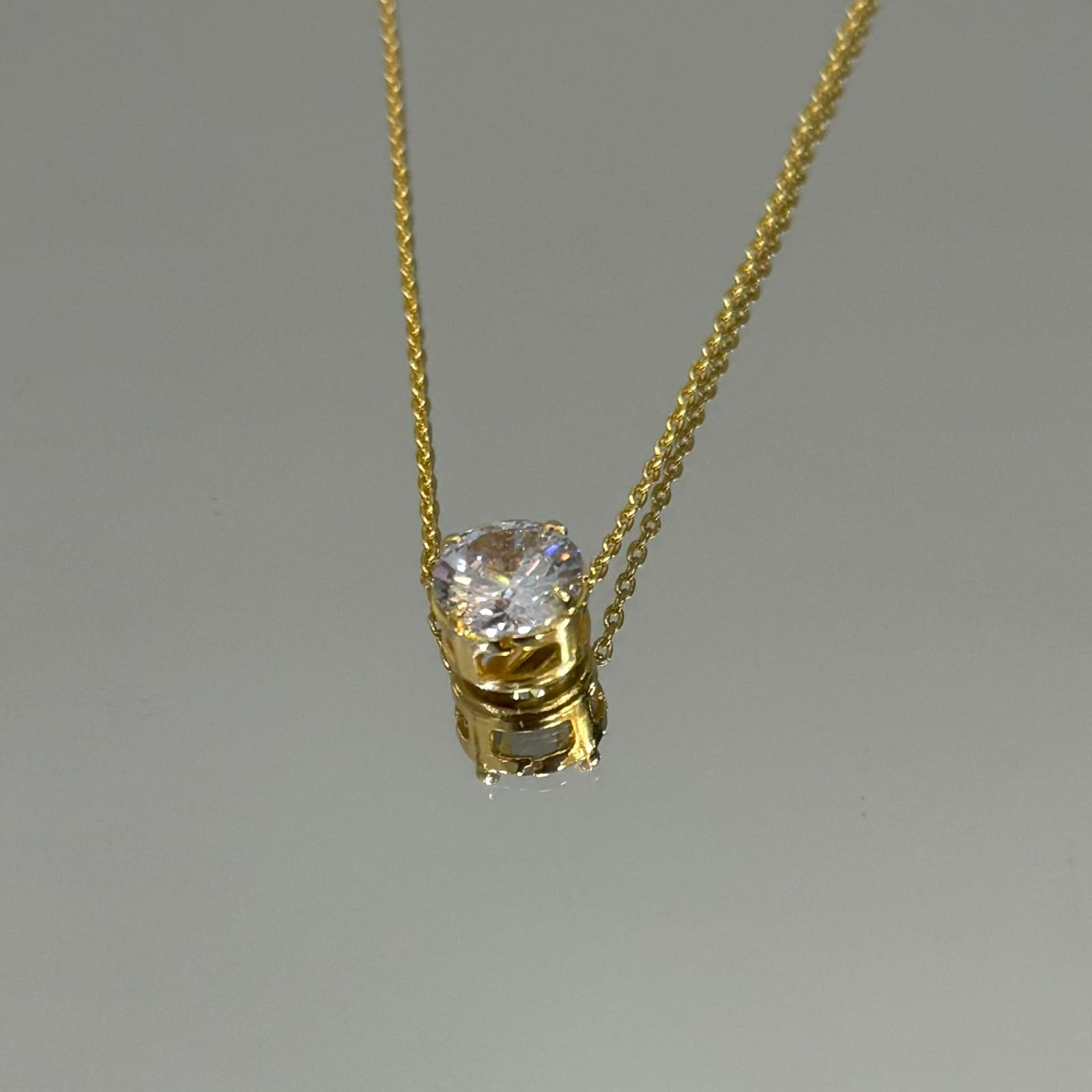 Colar Ponto de Luz 8mm folheado a ouro 18K