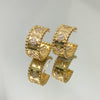 Brinco Argola Trevos folheada a ouro 18K