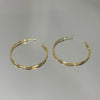 Brinco Argola Fio Facetado M folheado a ouro 18K