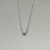 Colar Coração Moissanite em prata 925
