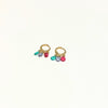 Brinco Argola 3 Gotas Color folheado a ouro 18K