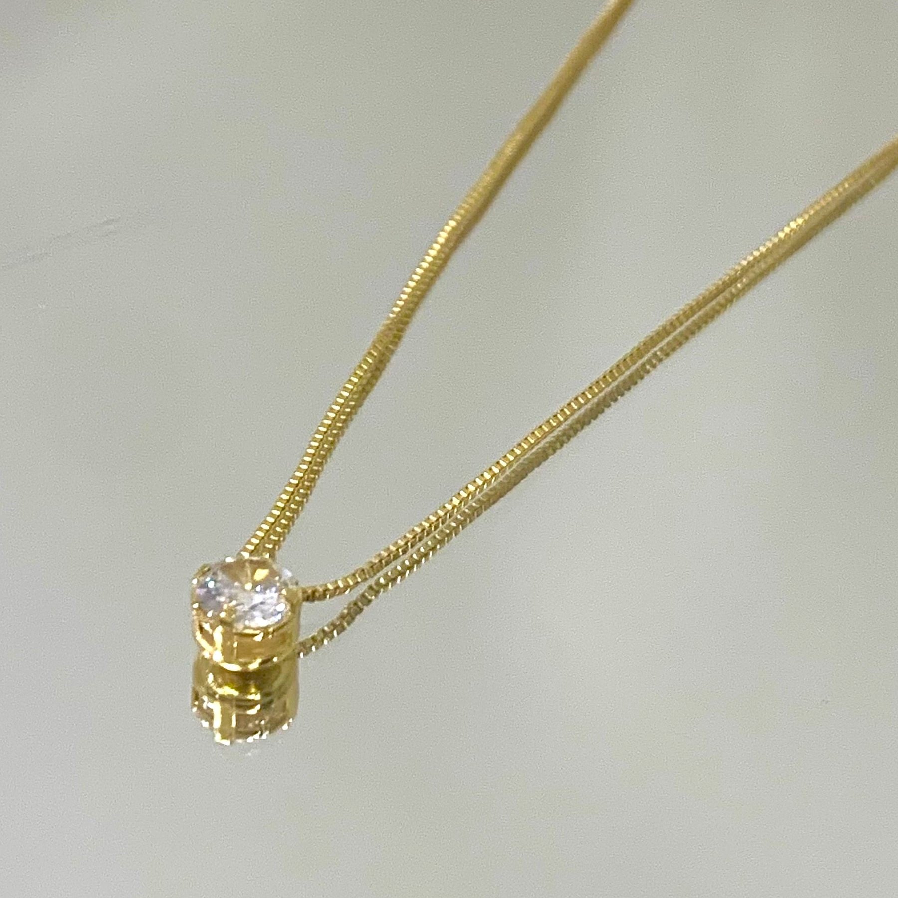 Colar Ponto de Luz 5mm folheado a ouro 18K