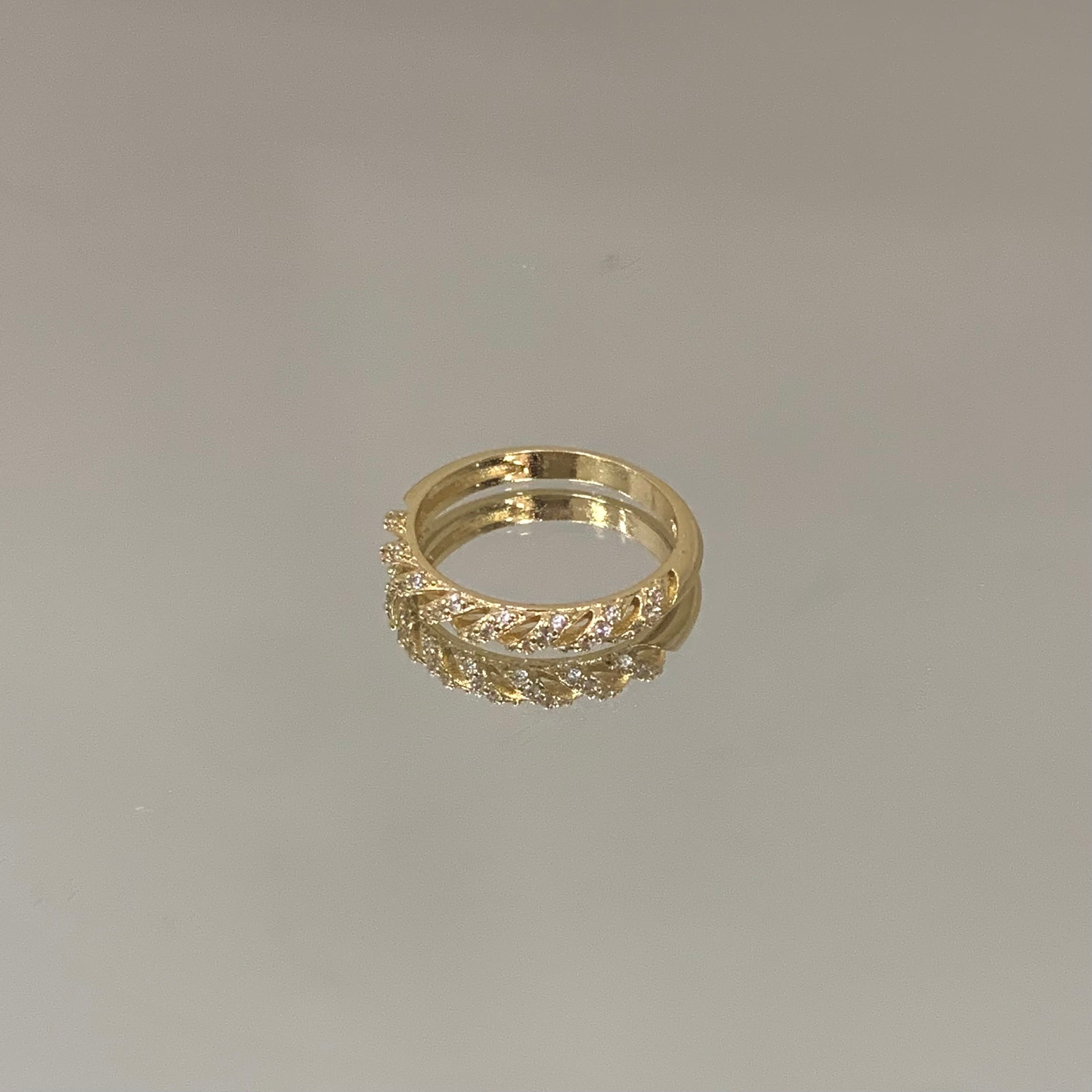 Anel Aparador Listras folheado a ouro 18K