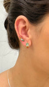 Brinco Meia argolinha color folheado a ouro 18K