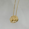 Colar Árvore medalha folheado a ouro 18K