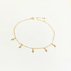 Tornozeleira Gotas folheada a ouro 18K