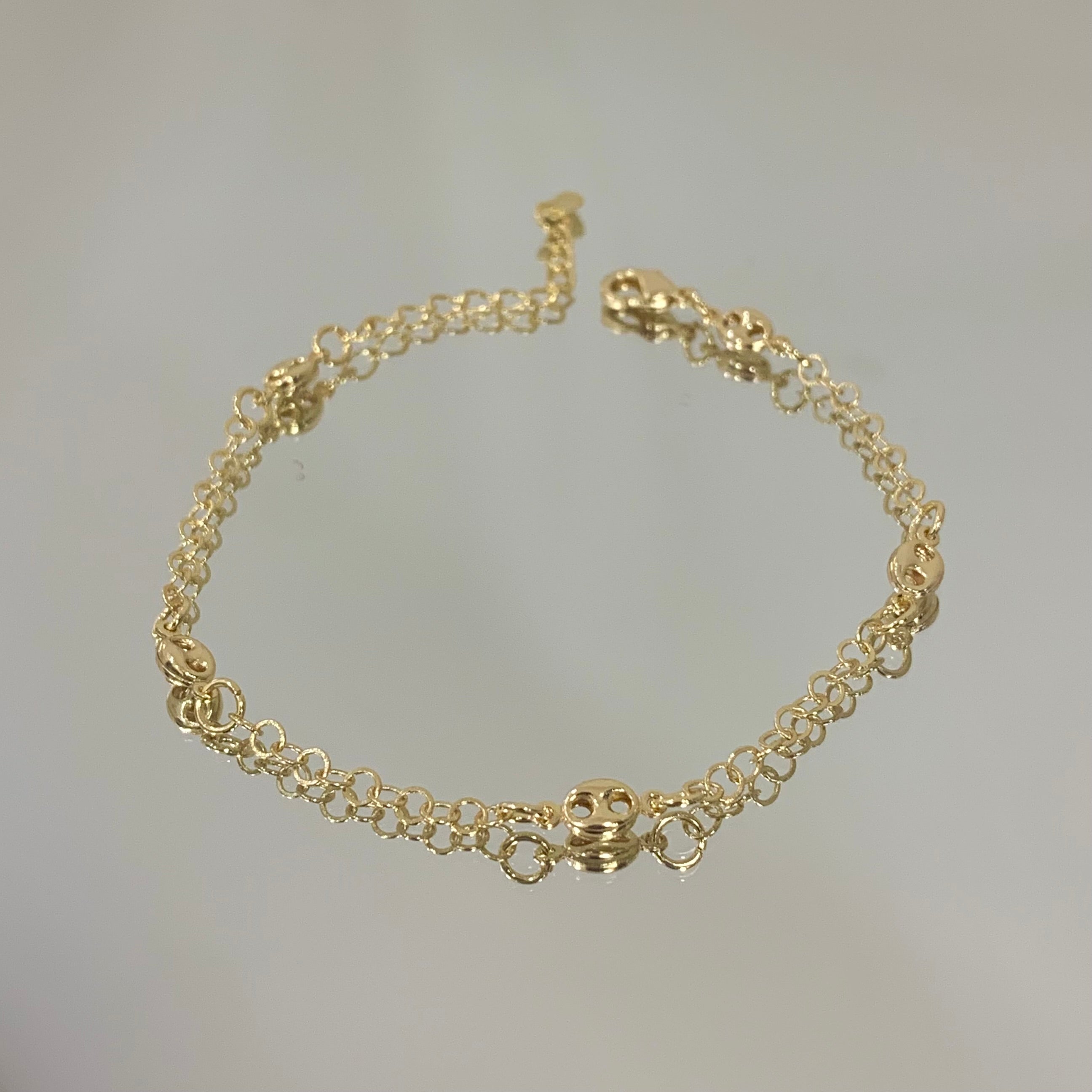 Pulseira Mini elos folheada a ouro 18K