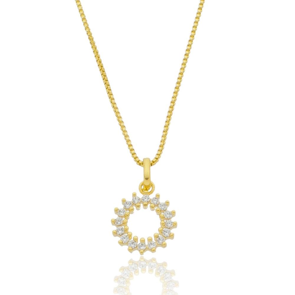 Colar Sol folheado a ouro 18k