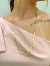 Colar Fita Longo folheado a ouro 18K