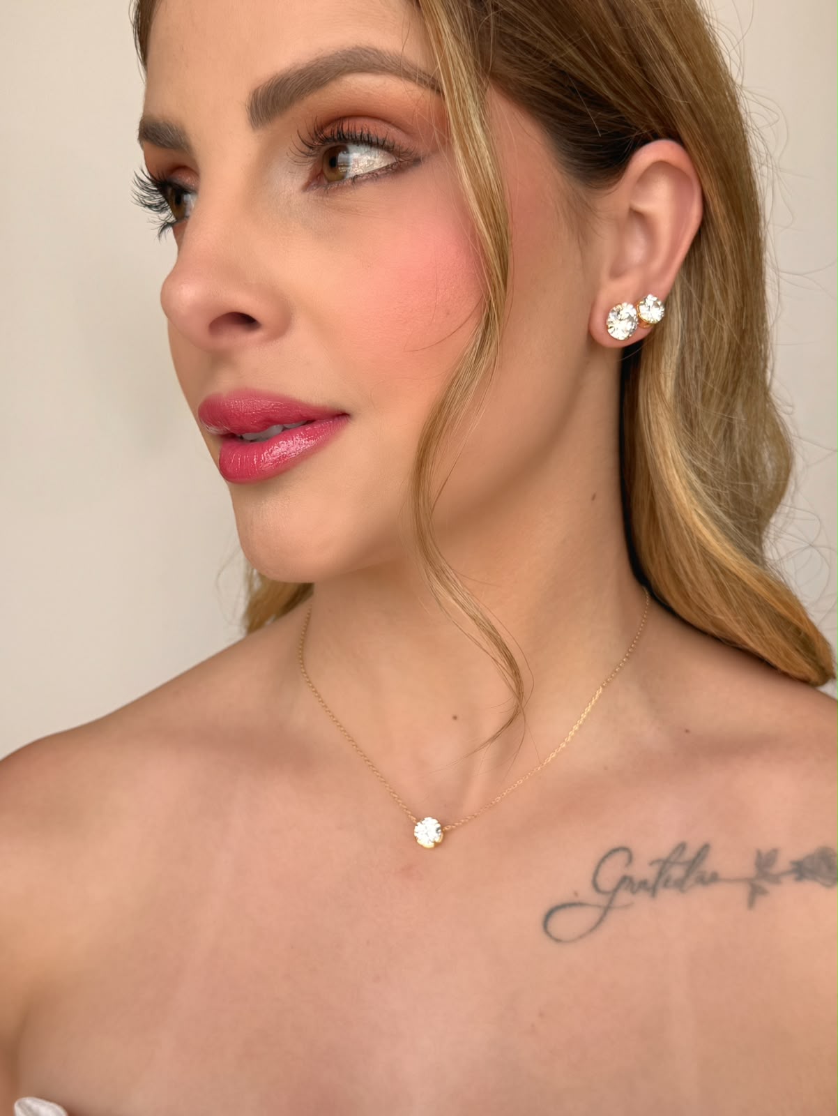 Brinco Ponto de luz 10mm folheado a ouro 18K