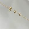 Pulseira 3 bolas folheada a ouro 18k