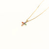 Colar Cruz Color folheado a ouro 18K