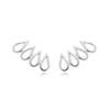 Brinco ear cuff mini gotas folheado a prata