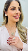 Choker Pérolas ovais folheada a ouro 18K
