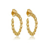 Brinco Argola Groumet folheado a ouro 18K
