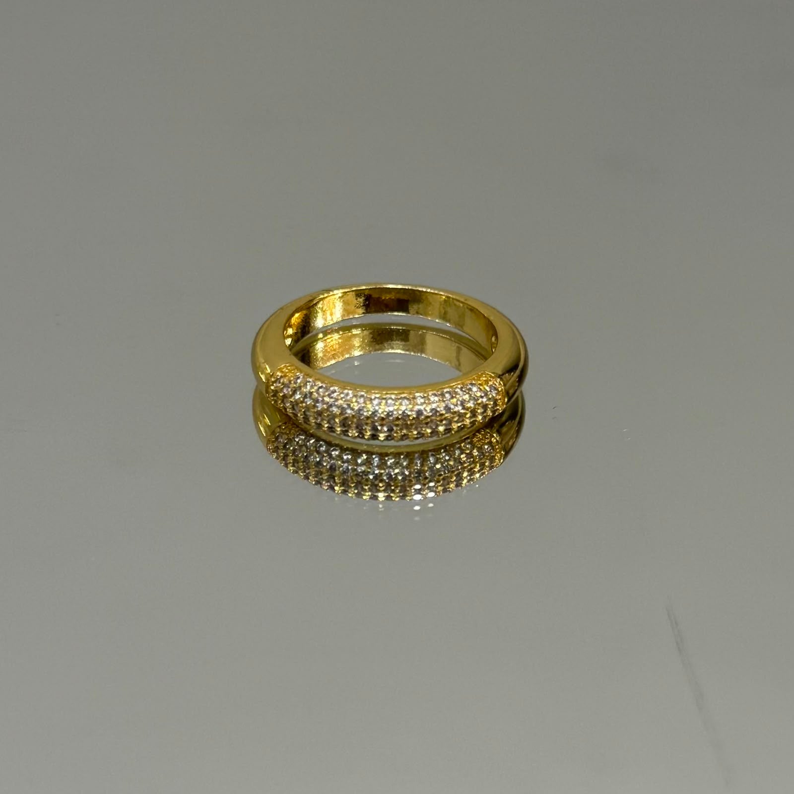 Anel Aparador 7 fileiras folheado a ouro 18K