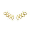 Brinco ear cuff mini gotas folheado a ouro 18k