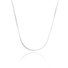 Corrente veneziana 0,25mm de 45cm folheado a ródio branco