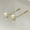 Brinco Pendente Pérola G folheado a ouro 18K